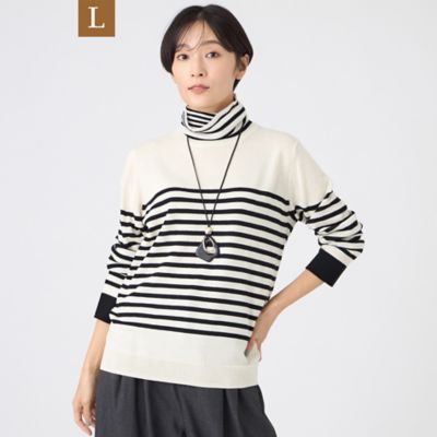 ＜EVEX BY KRIZIA L (Women/大きいサイズ)＞【Ｌ】【カタログ掲載】【ウォッシャブル】ダブルタートルネックニットプルオーバー（Ｕ７Ｎ５２６６３＿＿）