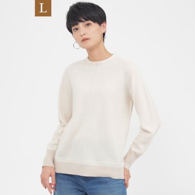 ＜EVEX BY KRIZIA L (Women/大きいサイズ)＞【Ｌ】バイカラーウールニット（Ｕ７Ｎ５５２８２＿＿）