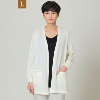 ＜EVEX BY KRIZIA L (Women/大きいサイズ)＞【Ｌ】【ウォッシャブル】ハイゲージコットンニットカーディガン（Ｕ７Ｎ８１１３０＿＿）