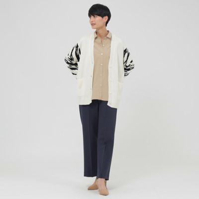 【Ｌ】【ウォッシャブル】タイガーインターシャニットカーディガン（Ｕ７Ｎ８５３１０＿＿）
