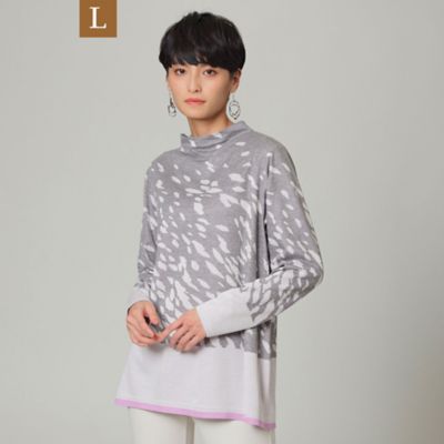 【Ｌ】【ウォッシャブル】フローパンサージャカードカットソー（Ｕ７Ｐ０１１１１＿＿）