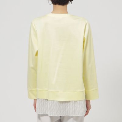 【Ｌ】【ウォッシャブル】プリーツコンビプルオーバーカットソー（Ｕ７Ｐ０１３２９＿＿）
