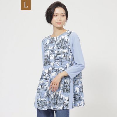 【Ｌ】【接触冷感】【ウォッシャブル】ミラノプリントプルオーバーカットソー（Ｕ７Ｐ０３３３３＿＿）