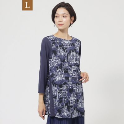 【Ｌ】【接触冷感】【ウォッシャブル】ミラノプリントプルオーバーカットソー（Ｕ７Ｐ０３３３３＿＿）
