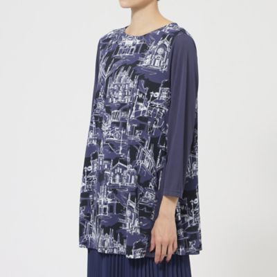 【Ｌ】【接触冷感】【ウォッシャブル】ミラノプリントプルオーバーカットソー（Ｕ７Ｐ０３３３３＿＿）