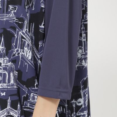 【Ｌ】【接触冷感】【ウォッシャブル】ミラノプリントプルオーバーカットソー（Ｕ７Ｐ０３３３３＿＿）
