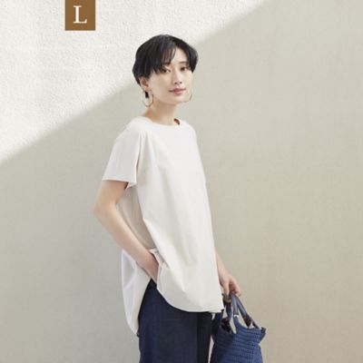 ＜EVEX BY KRIZIA L (Women/大きいサイズ)＞＊Ｗｉｎｇｓ掲載＊【Ｌ】【接触冷感】【ウォッシャブル】ハイゲージメリルハイテンションチュニックプルオーバー（Ｕ７Ｐ０４１６１＿＿）