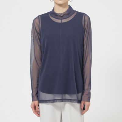 【Ｌ】【ウォッシャブル】シアーチュールプルオーバーカットソー（Ｕ７Ｐ０４３３４＿＿）