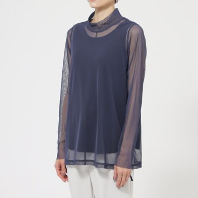 【Ｌ】【ウォッシャブル】シアーチュールプルオーバーカットソー（Ｕ７Ｐ０４３３４＿＿）