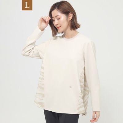 【SALE】【送料無料】EVEX BY KRIZIA L (Women/大きいサイズ)/エヴェックス バイ クリツィアL ランダムゼブラコンビカットソー(U7P04515__) ベージュ トップス【三越伊勢丹/公式】