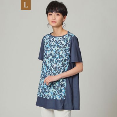 ◆◆【Ｌ】＊Ｗｉｎｇｓ掲載＊【ウォッシャブル】【接触冷感】クールグラフィカルパンサープリントカットソー（Ｕ７Ｐ０５１８３＿＿）