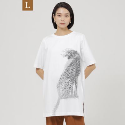 EVEX BY KRIZIA L (Women/大きいサイズ)/エヴェックス バイ クリツィアＬ 【Ｌ】【接触冷感】【ウォッシャブル】グラデーションチータープリントプルオーバーロングカットソー（Ｕ７Ｐ０５３１２＿＿）