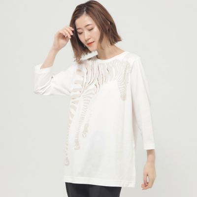 EVEX BY KRIZIA L (Women/大きいサイズ)/エヴェックス バイ クリツィアＬ 【L】【ウォッシャブル】ゼブラバックプリントチュニックカットソー(U7P05522__)