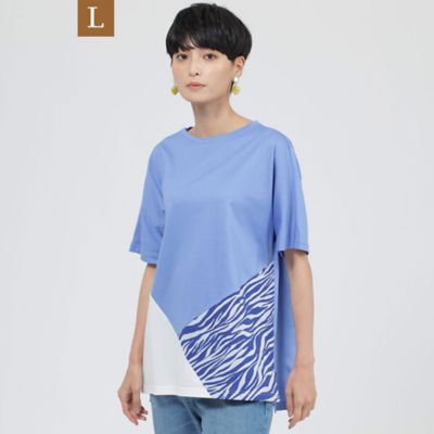【Ｌ】【ウォッシャブル】ブロッキングゼブラプリントＴシャツ（Ｕ７Ｐ０７１９２＿＿）