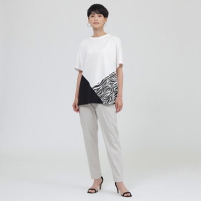 【Ｌ】【ウォッシャブル】ブロッキングゼブラプリントＴシャツ（Ｕ７Ｐ０７１９２＿＿）
