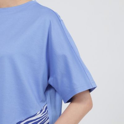 【Ｌ】【ウォッシャブル】ブロッキングゼブラプリントＴシャツ（Ｕ７Ｐ０７１９２＿＿）