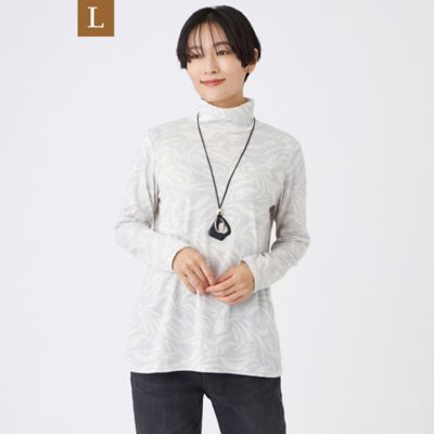 ＜EVEX BY KRIZIA L (Women/大きいサイズ)＞【Ｌ】【ウォッシャブル】タイガープリントハイネックカットソー（Ｕ７Ｐ１１６６８＿＿）