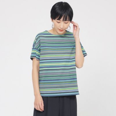 【Ｌ】【ウォッシャブル】マルチボーダーカットソー（Ｕ７Ｐ１２５３８＿＿）