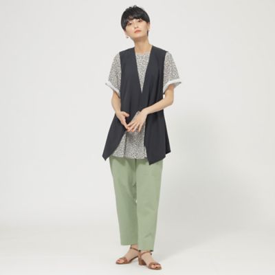 【Ｌ】【ウォッシャブル】【接触冷感】【ＵＶ対策】ストレッチデザインジレカットソー（Ｕ７Ｐ１３３５２＿＿）
