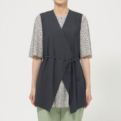 【Ｌ】【ウォッシャブル】【接触冷感】【ＵＶ対策】ストレッチデザインジレカットソー（Ｕ７Ｐ１３３５２＿＿）