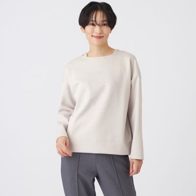 ＜EVEX BY KRIZIA L (Women/大きいサイズ)＞【Ｌ】【ウォッシャブル】ホットフィットダンボールニットプルオーバー（Ｕ７Ｐ１７６９５＿＿）