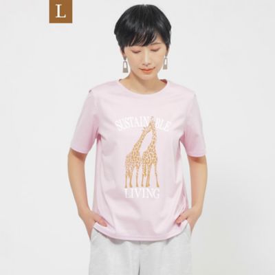 【Ｌ】【カタログ掲載品】【ウォッシャブル】アニマルロゴプリントカットソー（Ｕ７Ｐ１８５４９＿＿）