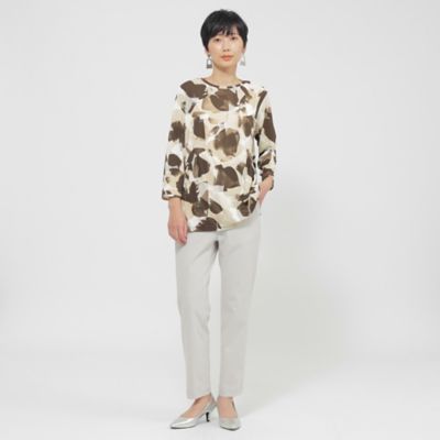 【Ｌ】【接触冷感】【ＵＶ対策】【ウォッシャブル】ペイントドットプルオーバーカットソー（Ｕ７Ｐ１９５５２＿＿）