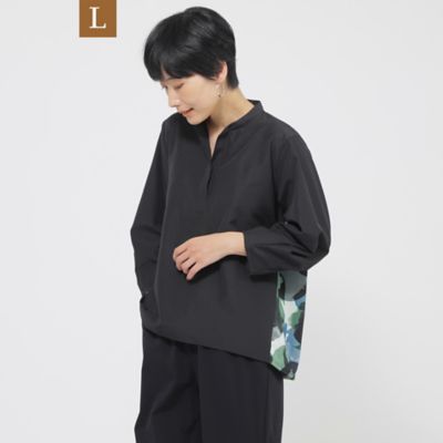 ＜EVEX BY KRIZIA L (Women/大きいサイズ)＞【Ｌ】【接触冷感】【ＵＶ対策】【ウォッシャブル】ペイントドットコンビプルオーバー（Ｕ７Ｐ２０５５２＿＿）