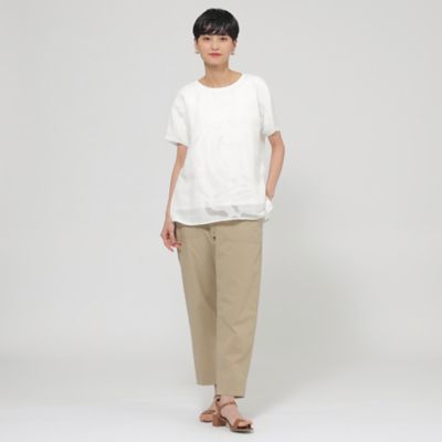 【Ｌ】【カタログ掲載品】【ウォッシャブル】オパールタイガーコンビカットソー（Ｕ７Ｐ２１５５７＿＿）
