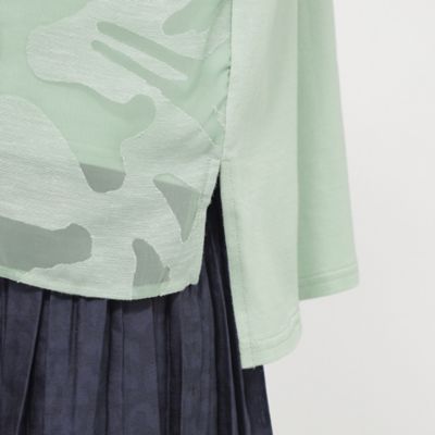 【Ｌ】【カタログ掲載品】【ウォッシャブル】オパールタイガーコンビカットソー（Ｕ７Ｐ２１５５７＿＿）