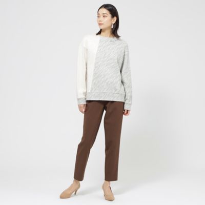 【Ｌ】【ウォッシャブル】ゼブラジャカードコンビプルオーバーカットソー（Ｕ７Ｐ２２４９２＿＿）