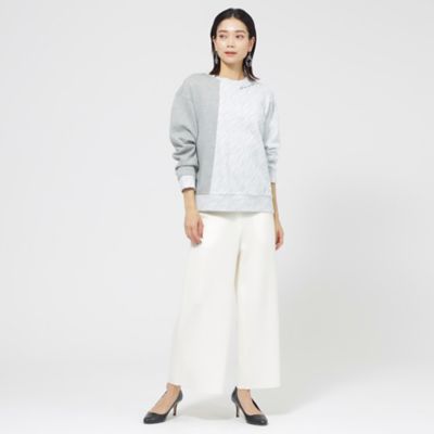 【Ｌ】【ウォッシャブル】ゼブラジャカードコンビプルオーバーカットソー（Ｕ７Ｐ２２４９２＿＿）