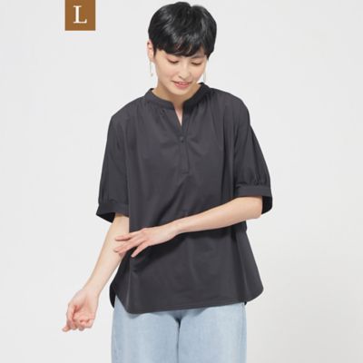 EVEX BY KRIZIA L (Women/大きいサイズ)/エヴェックス バイ クリツィアＬ 【Ｌ】【接触冷感】【ＵＶ対策】【ウォッシャブル】コンチェロスキッパーブラウスカットソー（Ｕ７Ｐ２３５５９＿＿）