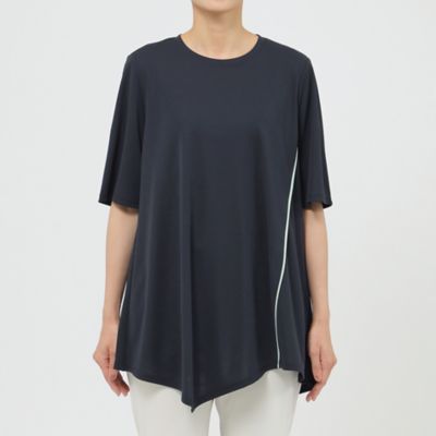 【Ｌ】【接触冷感】【ウォッシャブル】クールカラーブロッキングアシンメトリーチュニックカットソー（Ｕ７Ｐ２８３９３＿＿）