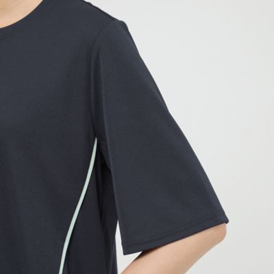 【Ｌ】【接触冷感】【ウォッシャブル】クールカラーブロッキングアシンメトリーチュニックカットソー（Ｕ７Ｐ２８３９３＿＿）