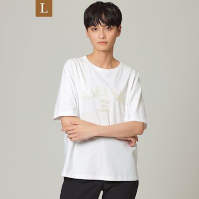K OF KRIZIA ロゴTシャツ ブラック 40 シンプル キレイめ L】【ウォッシャブル】ロゴゼブラプリントTシャツ