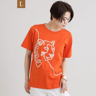 Ｌ】【ウォッシャブル】パンサーコードエンブロイダリーＴシャツ