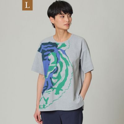 【Ｌ】【接触冷感】【ウォッシャブル】グラフィカルビッグタイガープリントＴシャツ（Ｕ７Ｐ３５１５９＿＿）