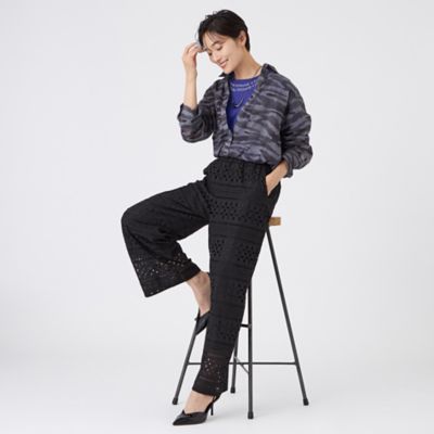 【Ｌ】【接触冷感】【ウォッシャブル】ネックエンブロイダリーカットソー（Ｕ７Ｐ３６６２５＿＿）