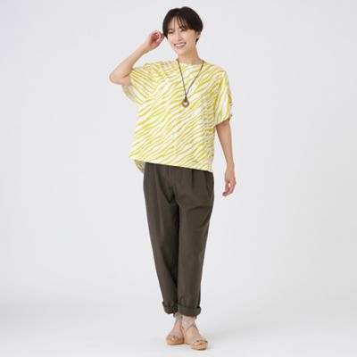 【Ｌ】【ウォッシャブル】フローゼブラグリッタープリントカットソー（Ｕ７Ｐ４１６２１＿＿）