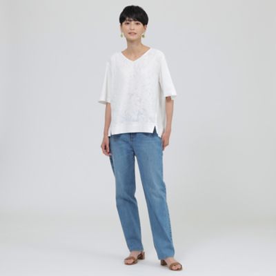 【Ｌ】【ウォッシャブル】ボタニカルオパールプリントドッキングカットソー（Ｕ７Ｐ４３１８８＿＿）