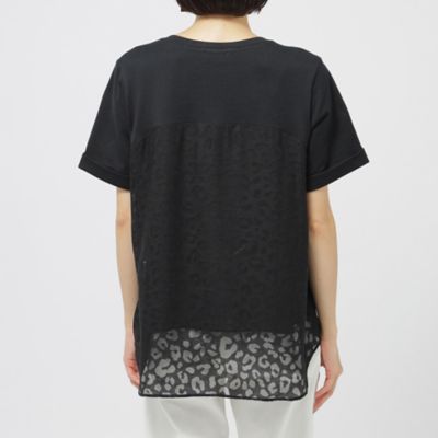 【Ｌ】【ウォッシャブル】オパールパンサーコンビプルオーバーカットソー（Ｕ７Ｐ４９３０８＿＿）