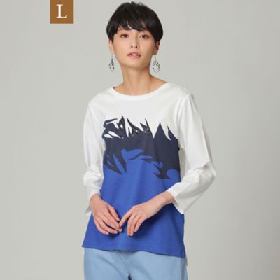 ＜EVEX BY KRIZIA L (Women/大きいサイズ)＞【Ｌ】【ウォッシャブル】クラッキングゼブラプリントカットソー（Ｕ７Ｐ５５１４７＿＿）