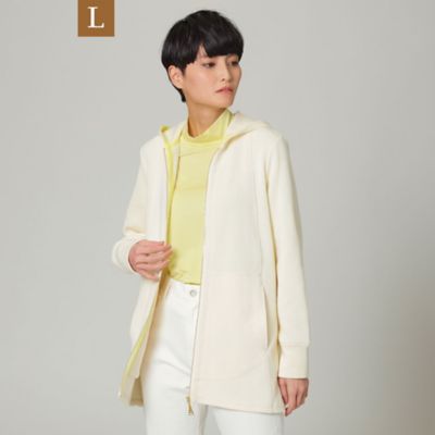 ＜EVEX BY KRIZIA L (Women/大きいサイズ)＞【Ｌ】【ウォッシャブル】ダブルフェイスジャージジップアップフーディー（Ｕ７Ｐ８０１０８＿＿）