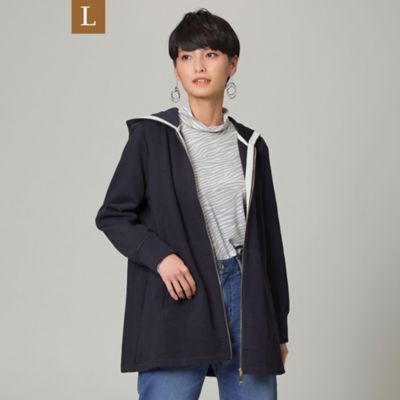 【Ｌ】【ウォッシャブル】ダブルフェイスジャージジップアップフーディー（Ｕ７Ｐ８０１０８＿＿）