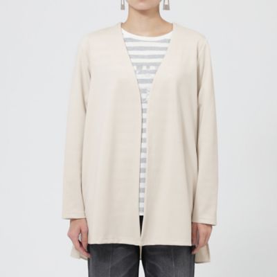 L】【ウォッシャブル】ストレッチポンチカーディガン