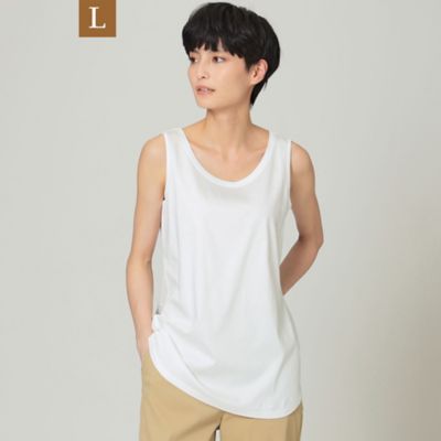 ＜EVEX BY KRIZIA L (Women/大きいサイズ)＞◆◆【Ｌ】【ウォッシャブル】ベーシックタンクトップ（Ｕ７Ｐ９０１３６＿＿）