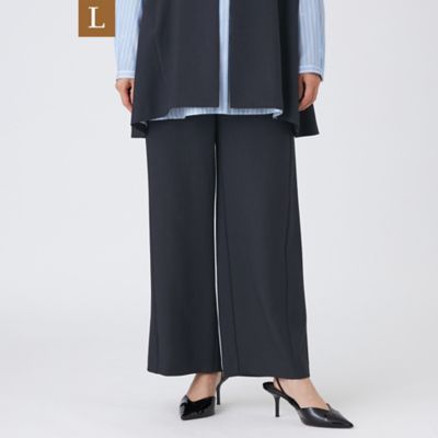 【送料無料】EVEX BY KRIZIA L (Women/大きいサイズ)/エヴェックス バイ クリツィアL【吸水速乾】【着用じわ防止】【ストレッチ性】ドライメランジワイドパンツ(U7R05628__) アオ29L パンツ・ズボン【三越伊勢丹/公式】