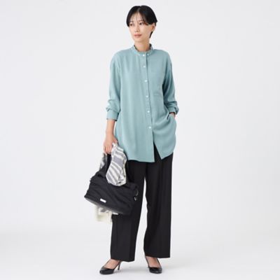 L】【マシンウォッシャブル】ブラッシュドストレートパンツ