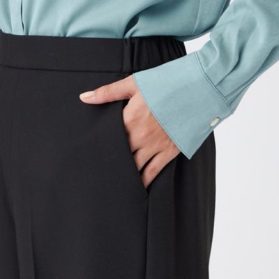 L】【マシンウォッシャブル】ブラッシュドストレートパンツ